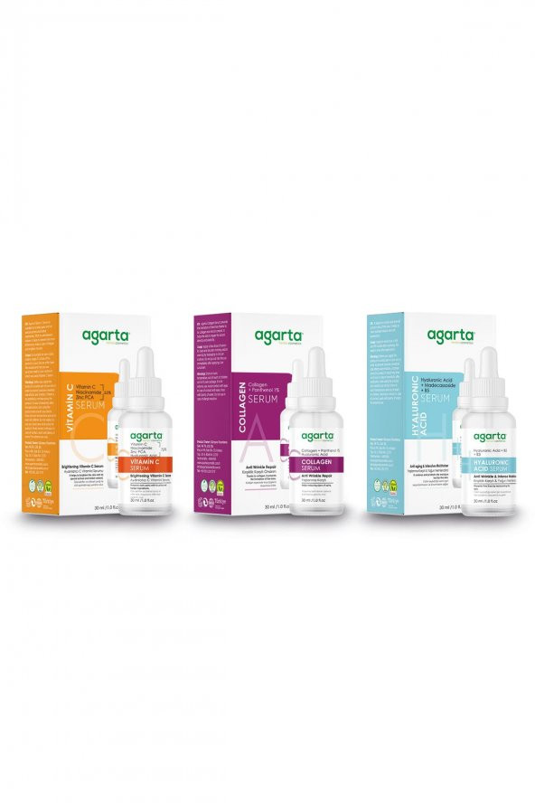 Yoğun Nemlendirici Aydınlatıcı ve Yaşlanma Karşıtı Bakım Seti (C Vitamini+Hyaluronic Acid+Collagen) - 2