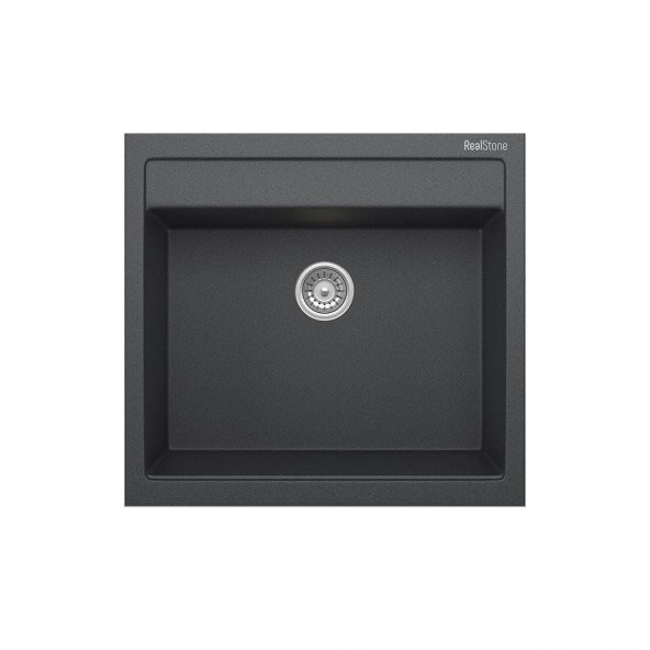 Real Stone K004 Olympos 56 Antrasit Granit Mutfak Eviyesi