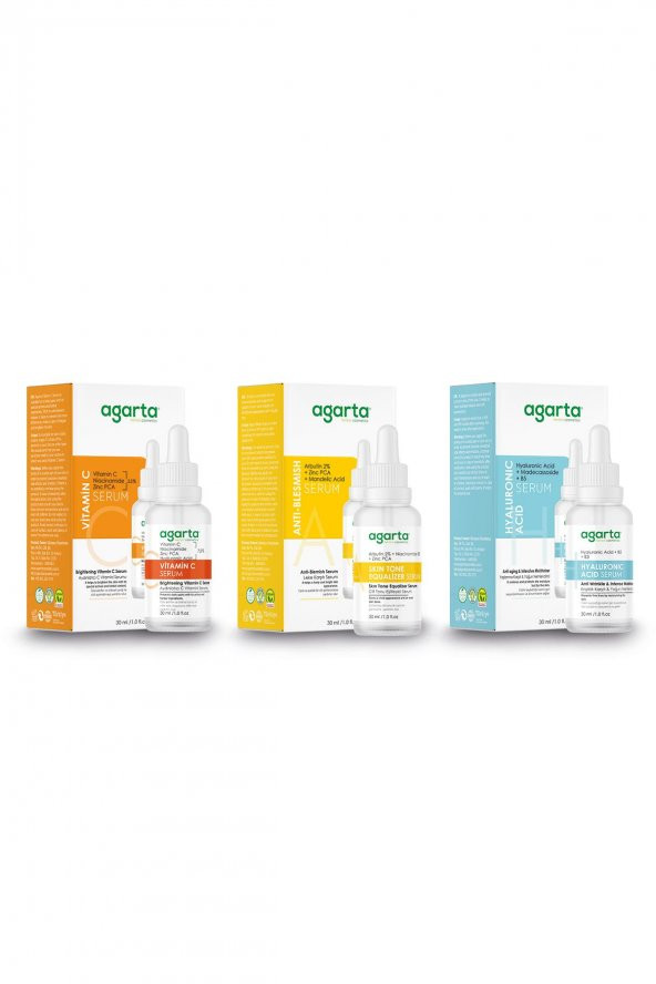 Lekeli Ciltler Için Aydınlatıcı ve Nemlendirici Bakım Seti (Vitamin C+Hyaluronik Asit+Arbutin) - 2