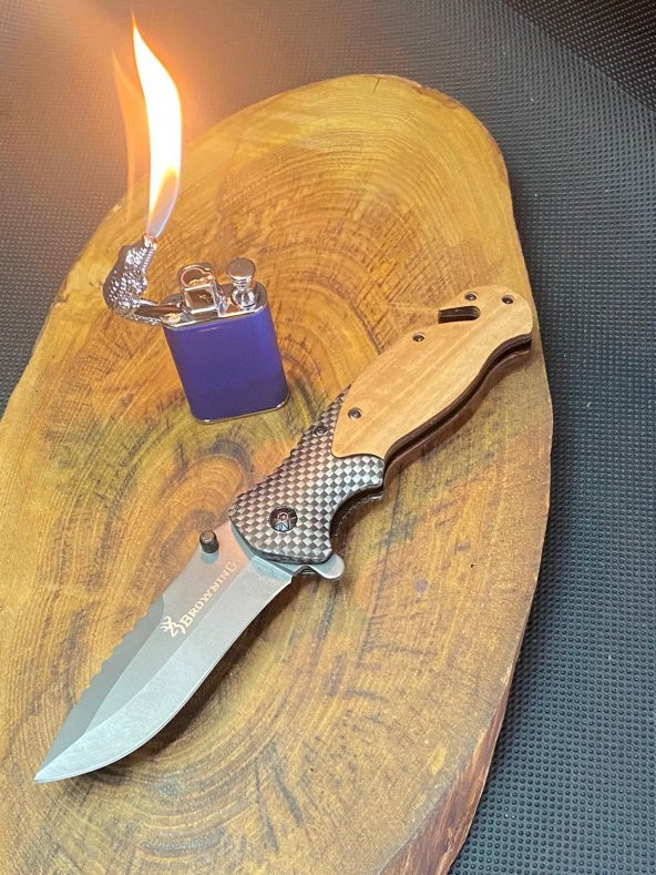 Browning 21 cm Avcı Çakısı ve Ejderha Çakmak Seti