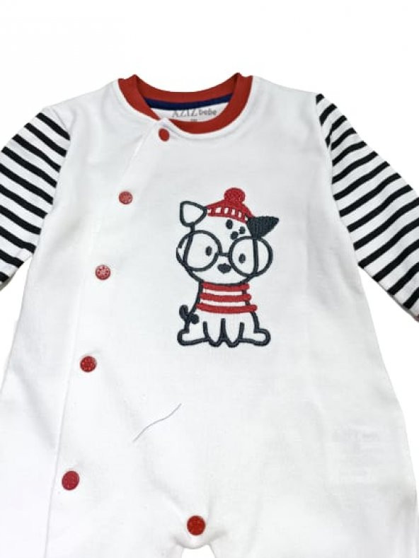 Aziz Bebe 6876 Bebek Tulum Bebek Çocuk Giyim Patikli Tulum - 1