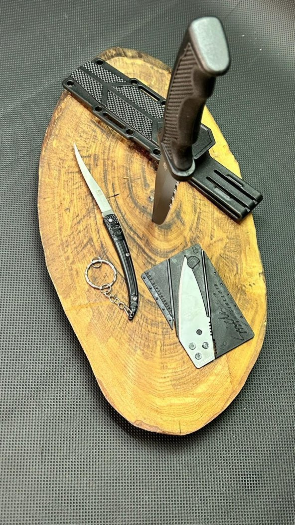 Kişiye Özel 23 cm Sert Kılıflı Avcı Seti