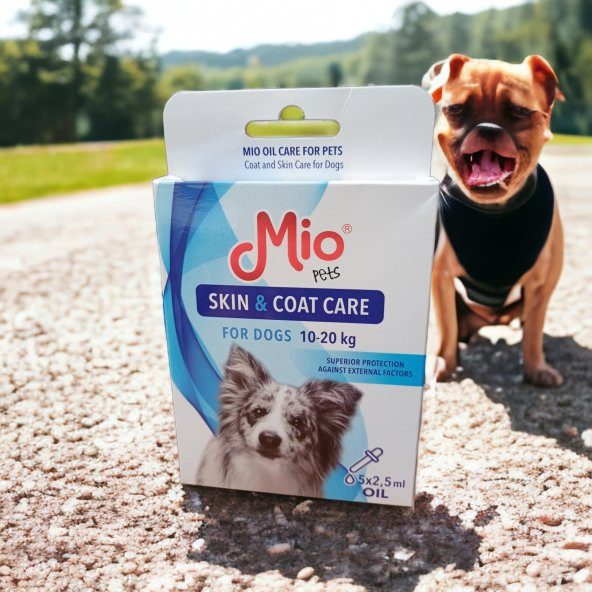 Mio 10-20 kg Kedi ve Köpekler İçin Bitkisel Bit Pire ve Kene Damlası 5x2,5 Ml