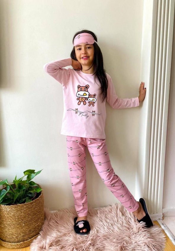 Kız Çocuk Alt Üst Uzun Kol Pijama Takımı 564