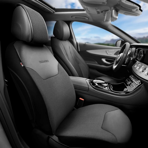 Otom Exclusive Koruyucu Oto Koltuk Minderi Premium Keten Siyah