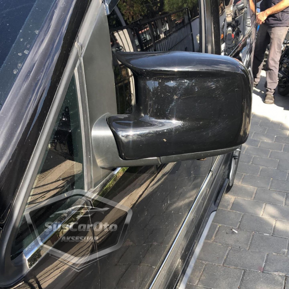 Vw Caddy Mk2 2005-2014 Uyumlu Batman Yarasa Ayna Kapağı Piano Black ABS Plastik - 3