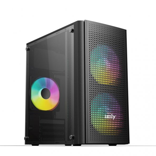İzoly Artes M2 3x Rainbow Fanlı Usb 3.0 Temperli Cam Bilgisayar Kasası
