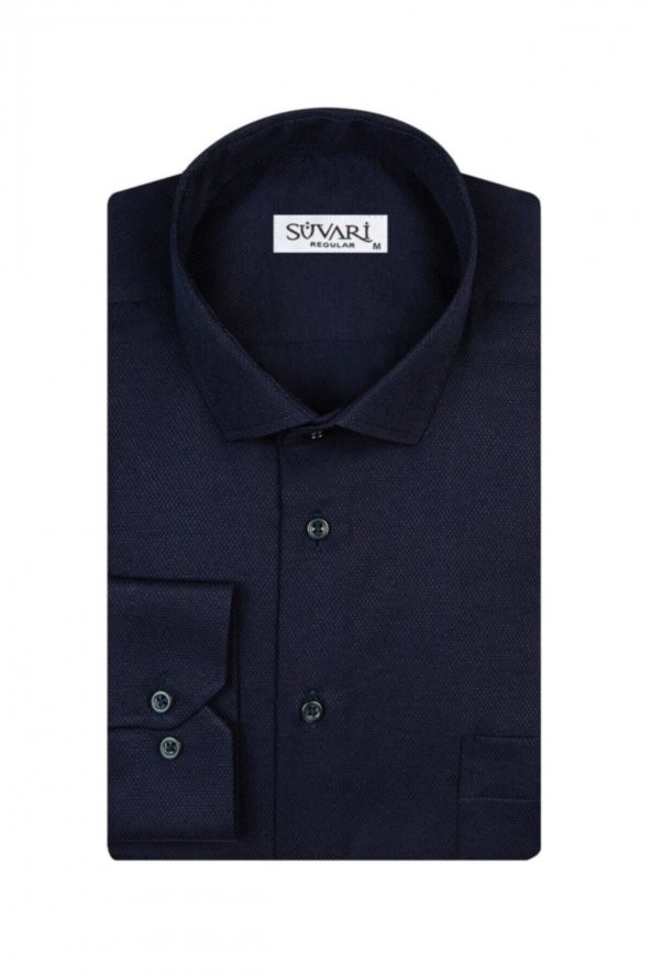 Armür Desenli Siyah Erkek Gömlek - Resim 2