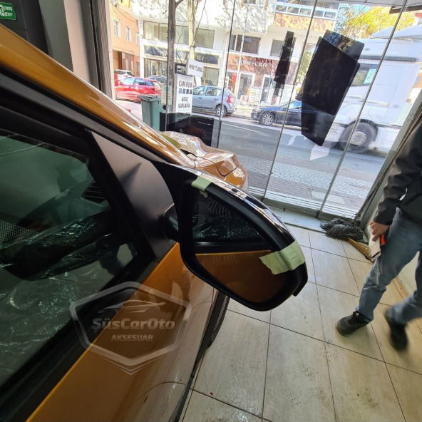 Dacia Sandero Mk3 2020 Sonrası Uyumlu Batman Yarasa Ayna Kapağı Piano Black ABS Plastik - Resim 4