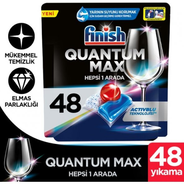 Finish Quantum Max Bulaşık Makinesi Tableti 48'li - 1