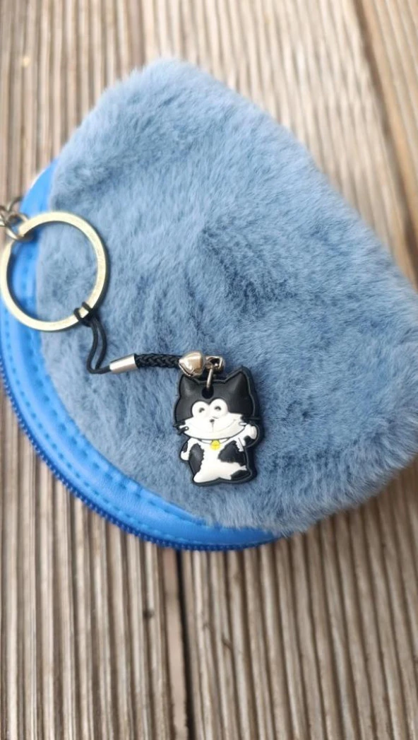 Anahtarlık Kolye Sevimli Kedi Çanta Araba Cüzdan Aksesuar Süsü Hediye - 3