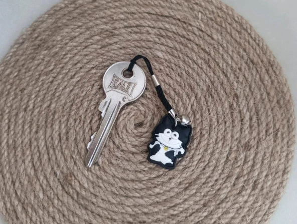 Anahtarlık Kolye Sevimli Kedi Çanta Araba Cüzdan Aksesuar Süsü Hediye - 4