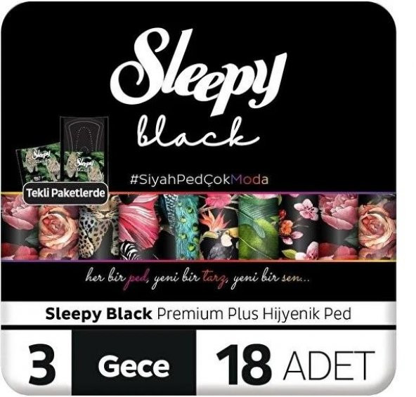Sleepy Black Ped Gece 18 Li
