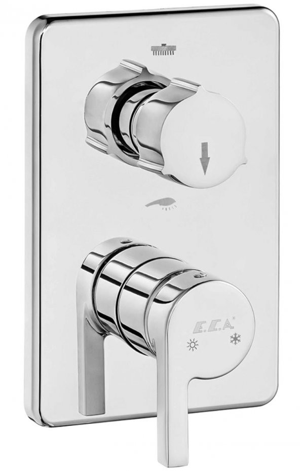 Eca Icon Ankastre Banyo Bataryası 2 Parça Set / 2 Yollu (102167201H-KDE+102166201) ürün görseli 1