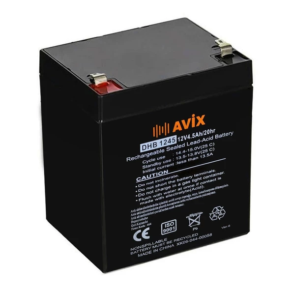 Avix Dhb-1245 Kuru Akü 12v 4.5ah (9x7x10cm)