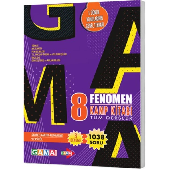 Fenomen Yayıncılık Fenomen 8 Tüm Dersler Kamp Kitabı (1. Dönem)