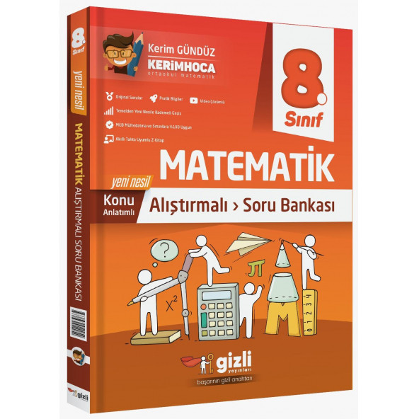 Gizli Yayınları 8.Sınıf Lgs Matematik Konu Anlatımlı Alıştırmalı Soru Bankası Kerim Hoca - 1