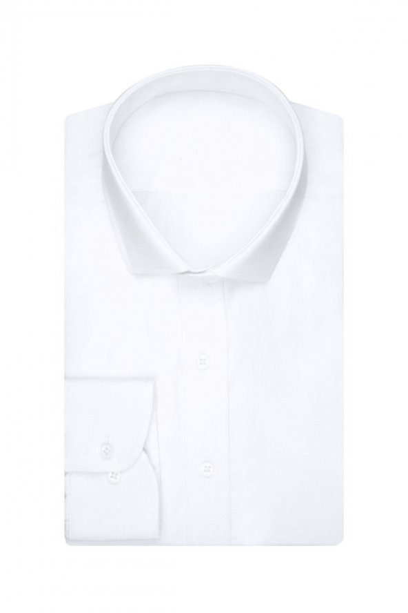 Slim Fit Beyaz Erkek Gömlek