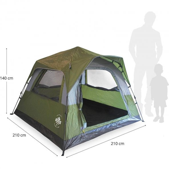 Where Tomorrow Fenstern Otomatik Çadır-YEŞİL - Resim 3