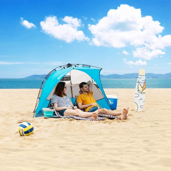 QuickUP Otomatik Plaj Çadırı-MAVİ - Resim 3