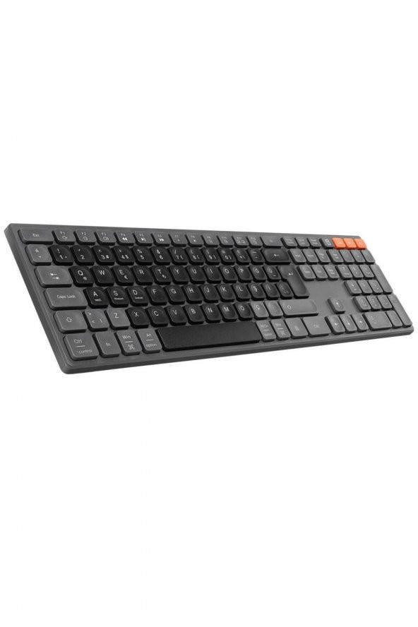 Everest KB-2610 Siyah/Gri 2.4G+BT1+BT2 3 in 1 Q Kablosuz klavye