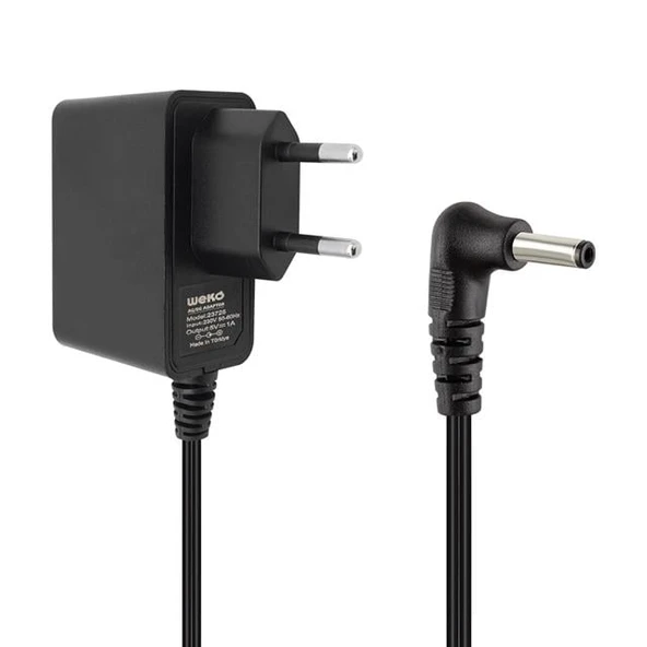 Weko 5 Volt - 1 Amper 3.5*1.35 Uçlu Yerli Üretim Plastik Kasa Priz Tipi Adaptör - 3