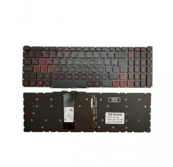 Acer Nitro 5 AN515-43 NH.Q6ZEY.009 Klavye Kırmızı Tuş TR ışıklı