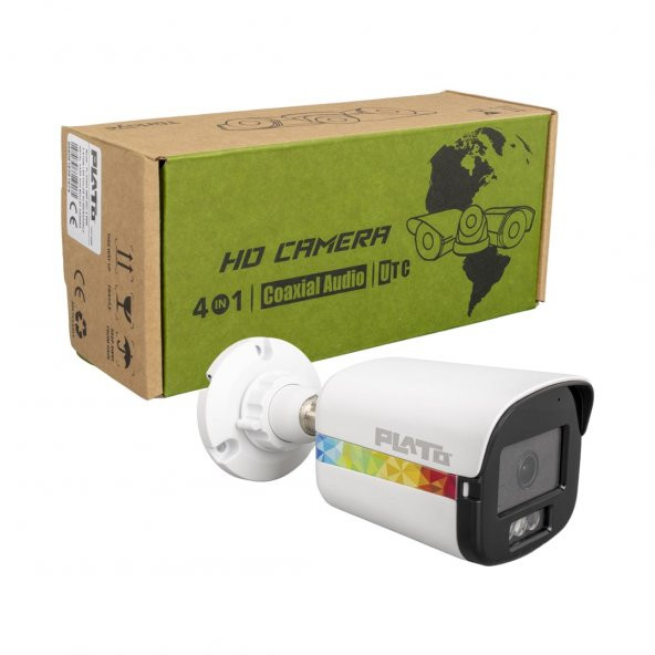 Plato PL-22995 5Mp Color Vu Mikrofonlu 2.8 Mm 3 Atom Led Metal Kasa Ahd Bullet Kamera - Resim 3