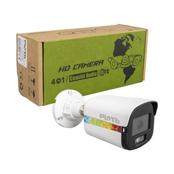 Plato PL-22995 5Mp Color Vu Mikrofonlu 2.8 Mm 3 Atom Led Metal Kasa Ahd Bullet Kamera - Resim 6