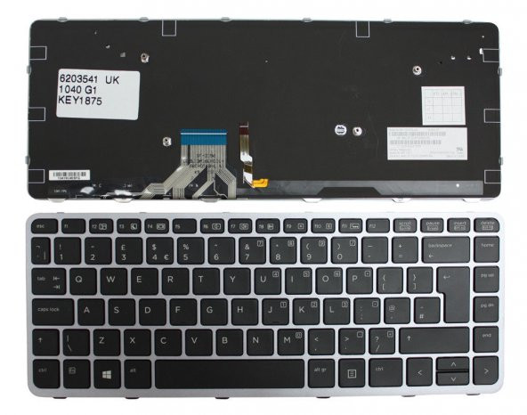 Hp EliteBook 1040 G2 1040 G1 Notebook Klavye -Siyah-TR- Işıklı