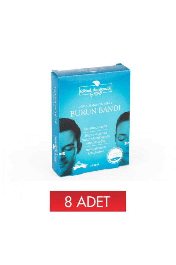 8 X Burun Nefes Bandi (horlama Azaltici) (toplam 8 Adet)