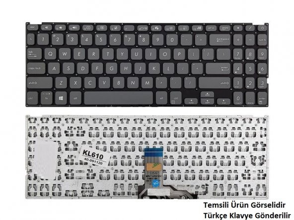 Asus VivoBook S15 M515UA-EJ457T, M515UA-R516G512WH-01 Klavyesi (Siyah TR)