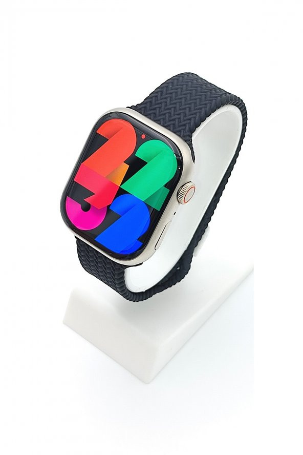 Hk9pro Akıllı Saat Süper Amoled New 2023 (ÇİFT KORDON SİYAH&BEYAZ) - 2