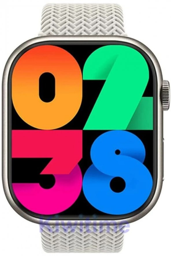 Hk9pro Akıllı Saat Süper Amoled New 2023 (ÇİFT KORDON SİYAH&BEYAZ) - 6