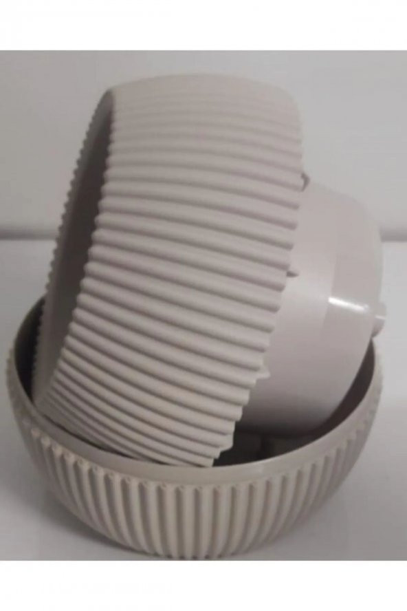 TOPTANBULURUM Mercan Saksı 2 Numara 0,35 Litre Su Hazneli Dekoratif Kaktüs Sukulent Saksı 11,8x9,2 cm - 3