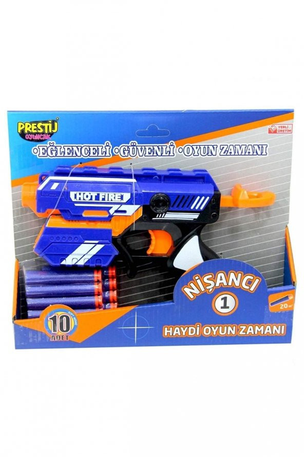 TOPTANBULURUM Nişancı 1 Sünger Dart Atan Oyuncak ( 10 Dart) 27,5 x 22 x 5 cm - 3