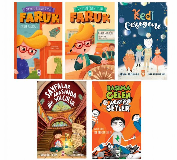 2.3.4. Sınıf Okuma Kitapları 5 Kitap Set Faruk Serisi - Kedi Gezegeni - Sayfalar Arasında  Bir Yolculuk - Başıma Gelen Acayip Şeyler - 1