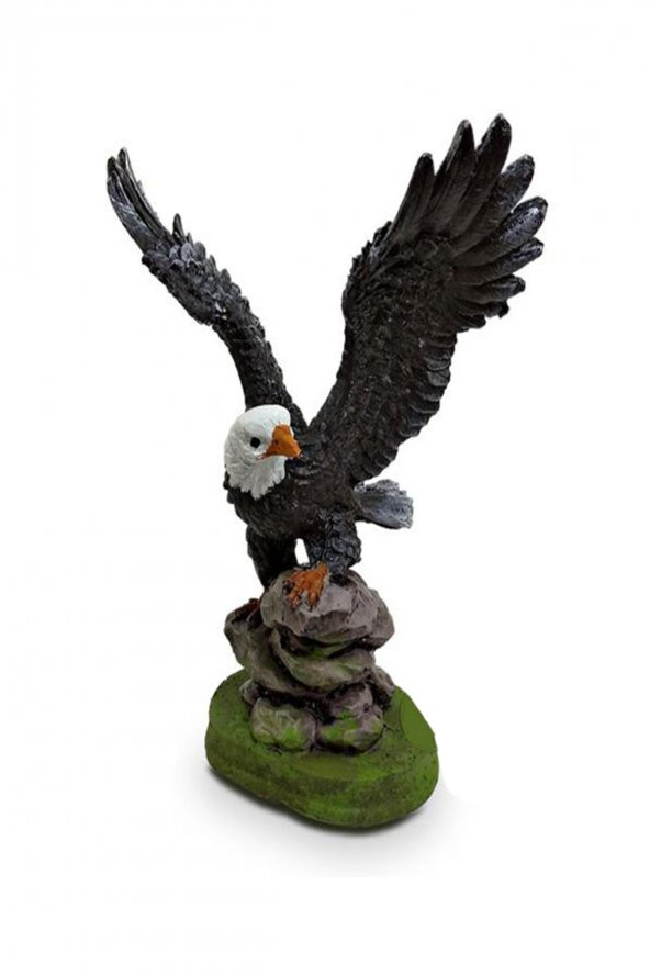 Dekoratif Kartal Heykeli Kanatları Açık (22x19cm) - 1