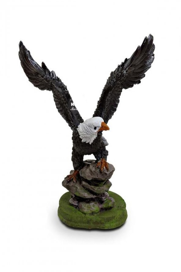 Dekoratif Kartal Heykeli Kanatları Açık (22x19cm) - 2