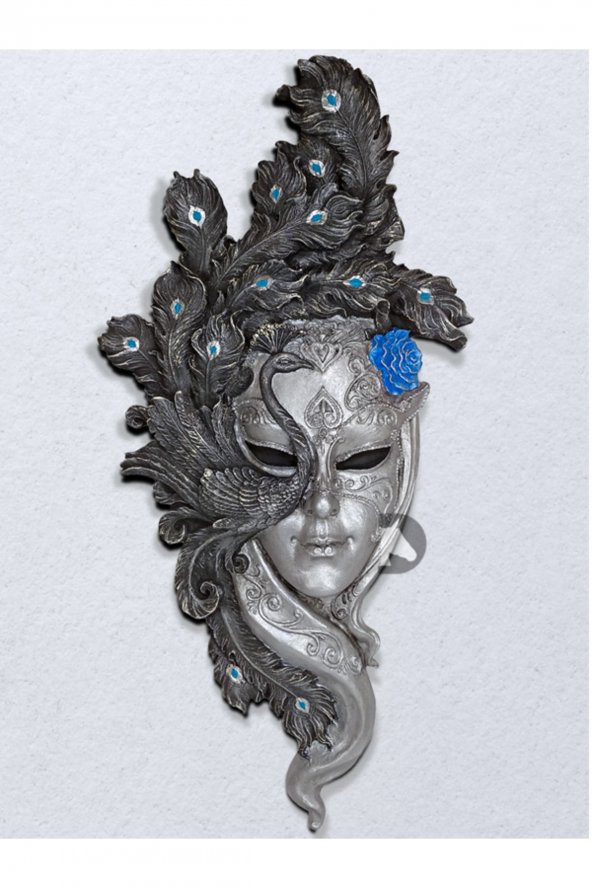 Dekoratif Maske Pano Duvar Heykel Biblo