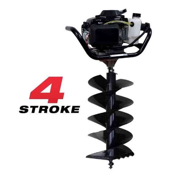 Tomking EA144P Çift Helezonlu 4 Zamanlı Toprak Burgu Makinası 400 mm 4 Hp