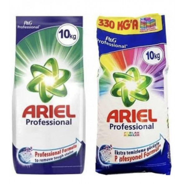 Ariel Professional Beyazlar 10 kg + Parlak Renkler 10 kg Çamaşır Deterjanı