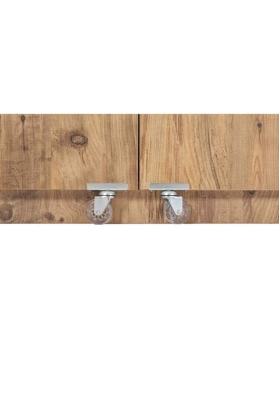 ZEYTUN Ceviz Çok Amaçlı 90 Derece Açılabilir 2 Kapaklı Kiler Mutfak Dolabı - 7