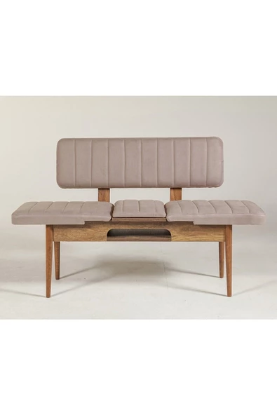 ZEYTUN Paris Banklı Yemek Masası Takımı Ceviz Taş - 4