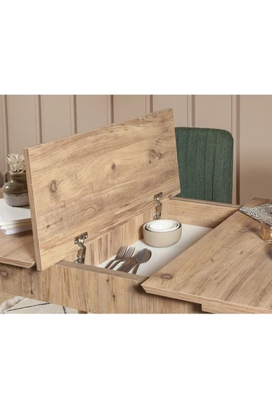 ZEYTUN Palermo Benchli Yemek Masası Takımı Atlantik Yeşil - 5