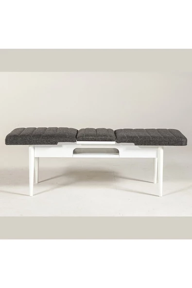 ZEYTUN Ahşap Açılır Bench Beyaz Antrasit - 3