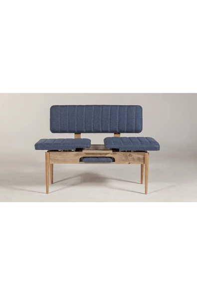ZEYTUN Ahşap Sırtlı Bank Atlantik Lacivert - 2