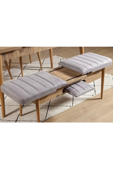 ZEYTUN Ahşap Açılır Bench Atlantik Soho Gri - 2