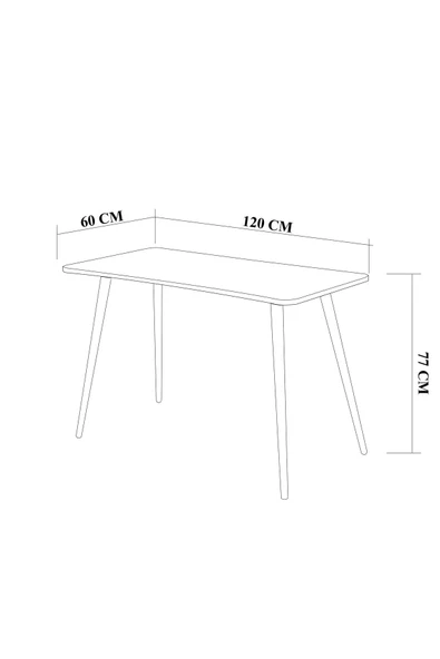 ZEYTUN Alvin Düz Beyaz Çalışma Masası - 5