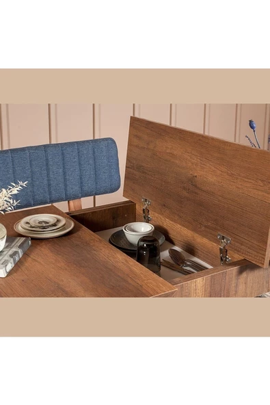 ZEYTUN Milano Medium Mutfak Masa Takımı Ceviz Lacivert - 2
